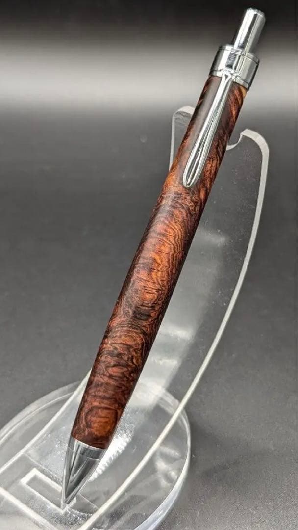 285ペン工房翌檜極上ホンジュラスローズウッド瘤杢木軸シャーペン