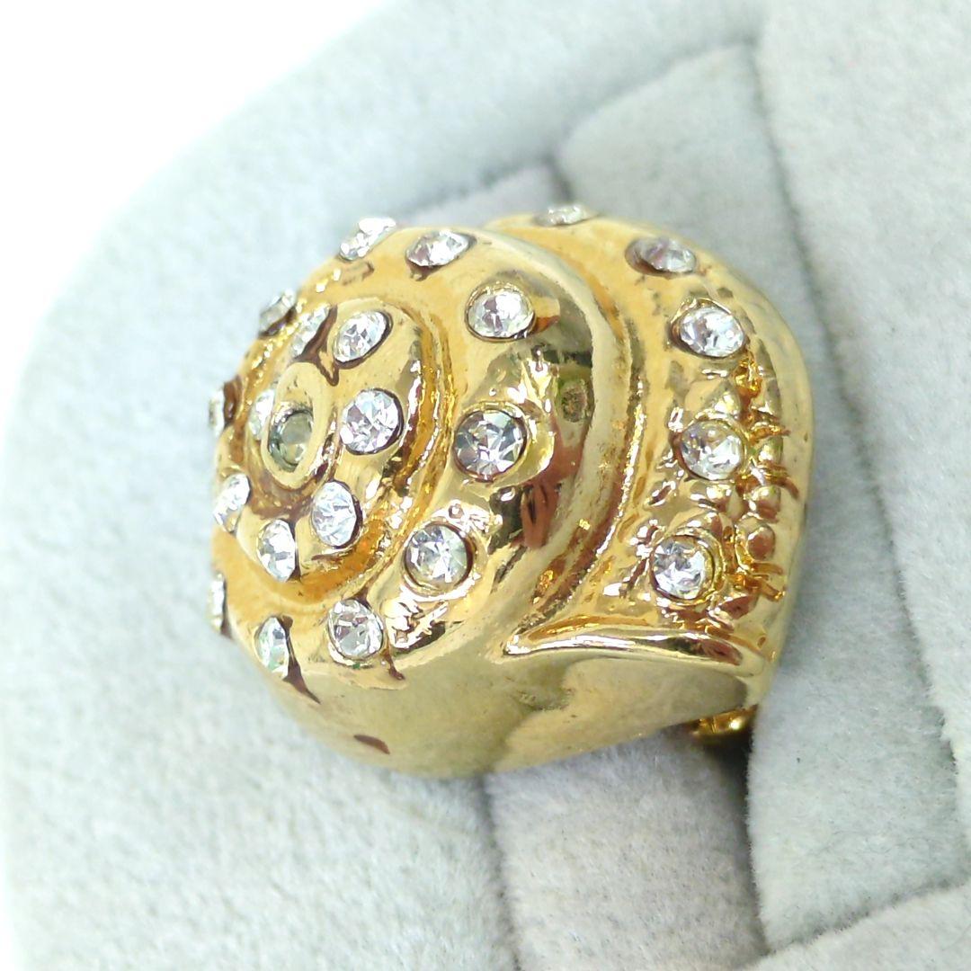 ジャンニヴェルサーチェ クリスタルラインストーン ピンブローチ