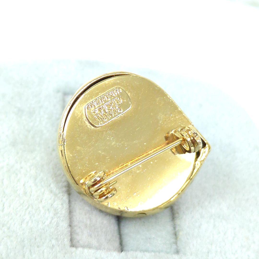 ジャンニヴェルサーチェ クリスタルラインストーン ピンブローチ