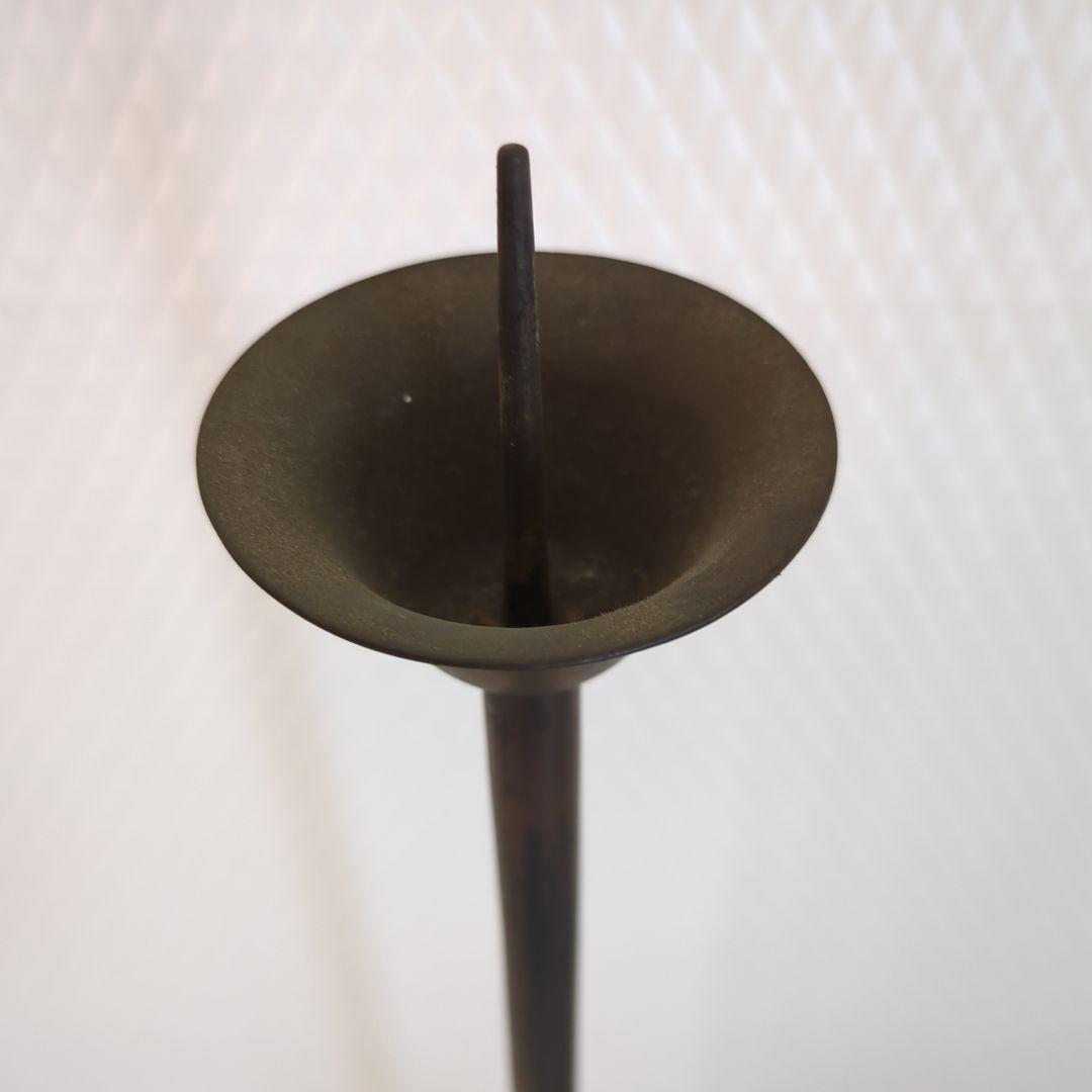 骨董 燭台 金属製 キャンドルスタンド オブジェ ろうそく立 シンプル