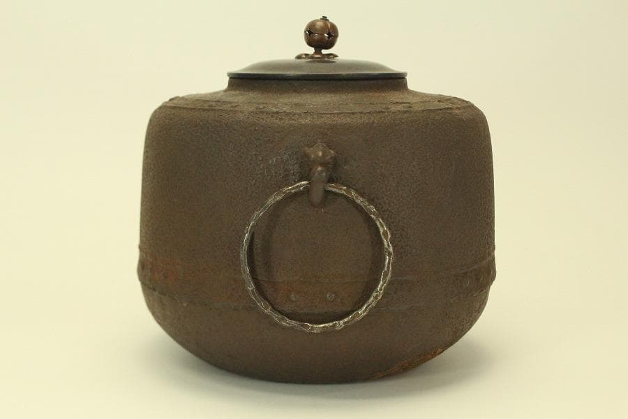 茶道具 釜師 和田美之助 作 万代屋釜 共箱(LC840)