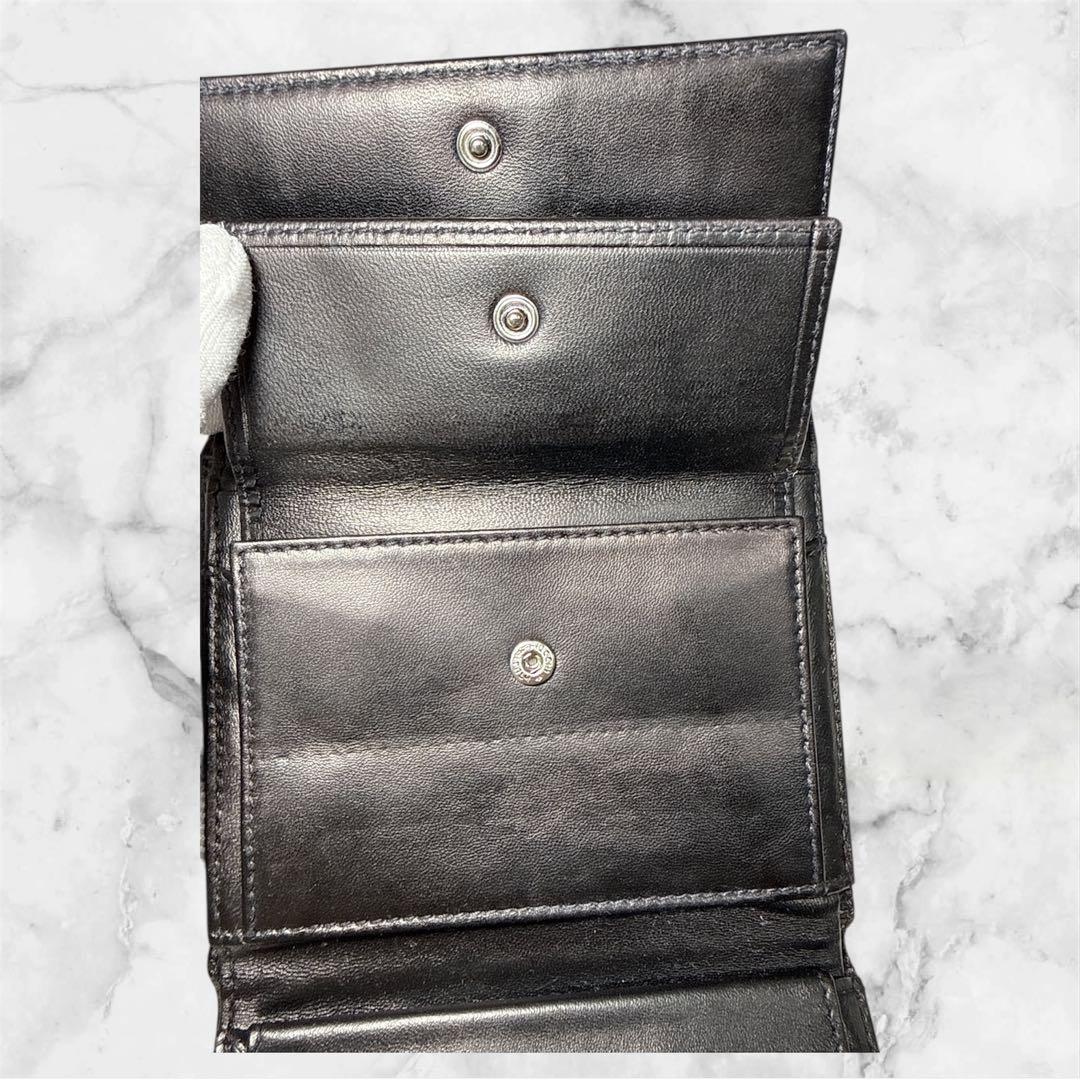 CHANEL 黒 三つ折り財布 キルティング シャネル - メルカリ