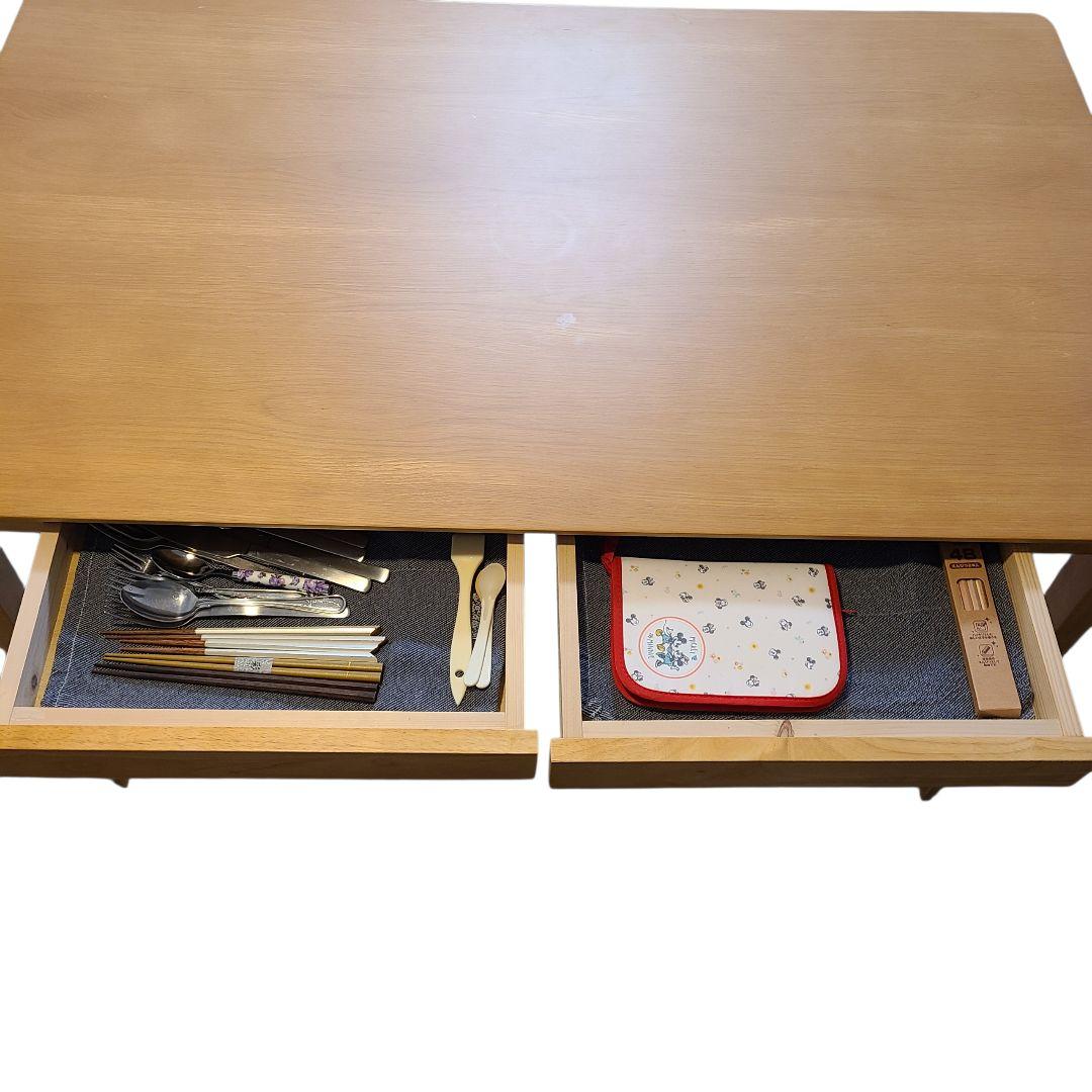 ニトリ　引き出し付きダイニングテーブル (120×75cm ASC NA)