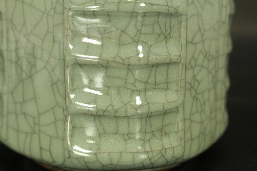 中国美術 彷哥釉 筆堤 文房四宝(A599) 中国美術 彷哥釉 筆堤