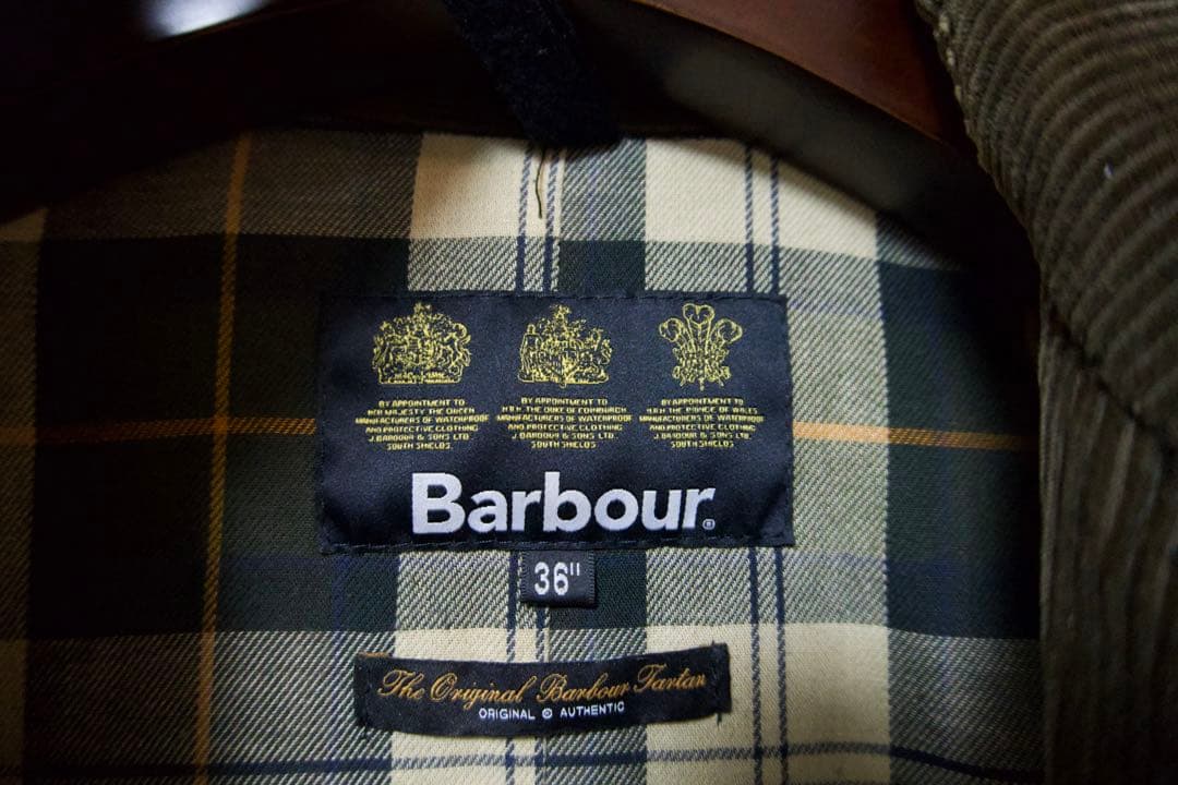 Barbour WHITLEY トレンチコート 36 3ワラント オイルド
