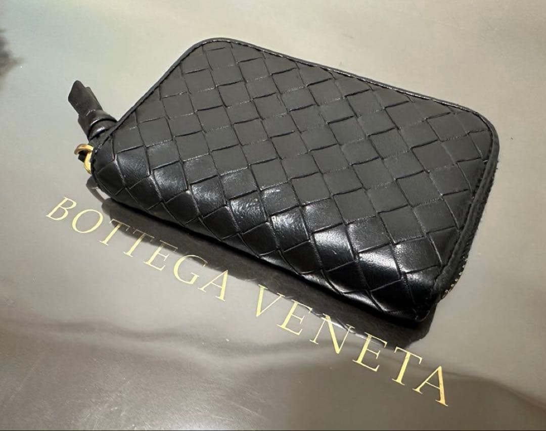 ★【極美品】ボッテガヴェネタ ケース ラム／ネロブラック／ゴールド✨✨✨4️⃣