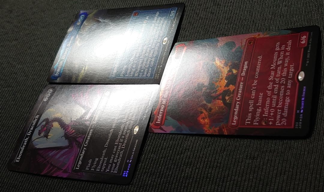 mtg AFR 拡張アート版 foil 神話伝説のドラゴン 3枚セット 英語版