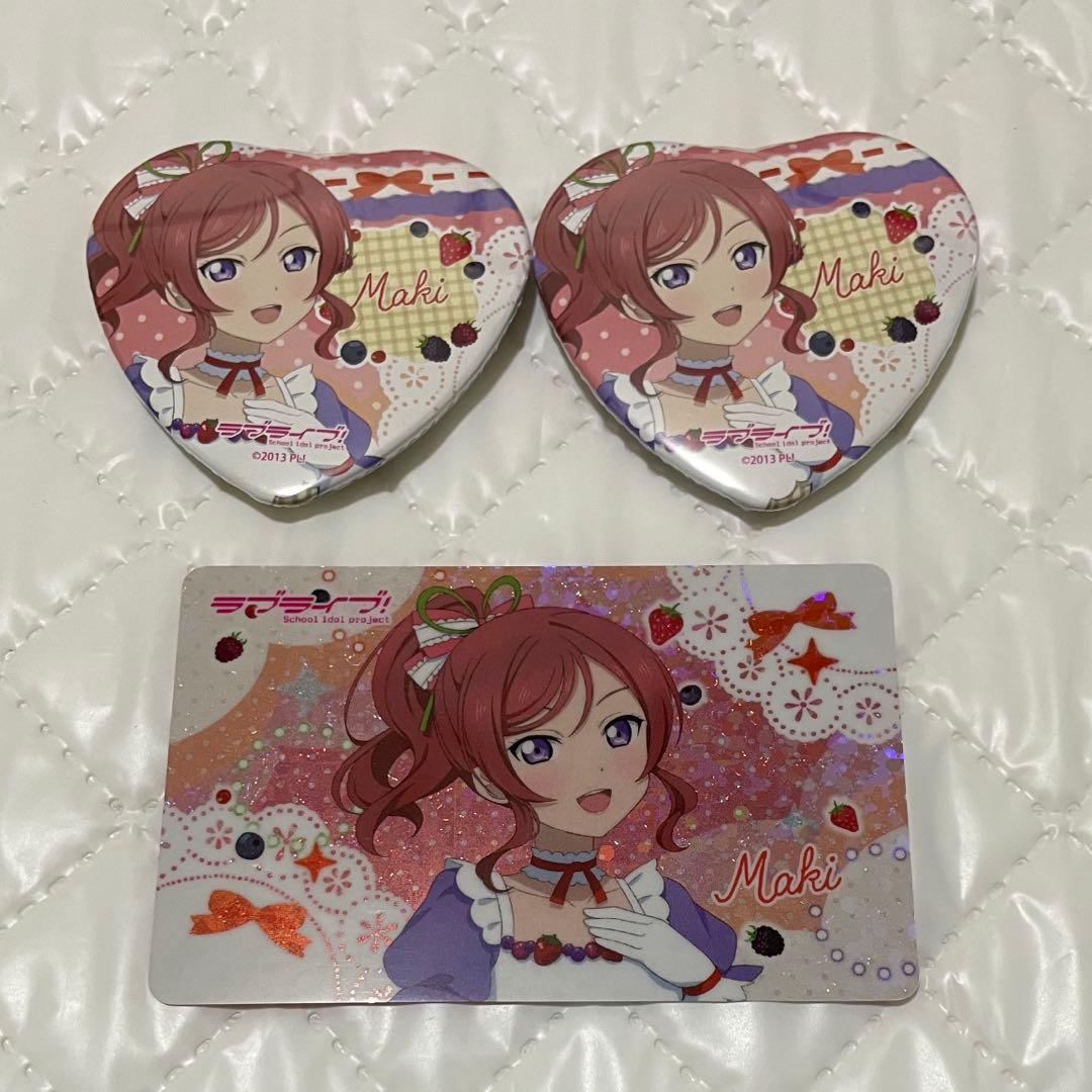 ラブライブ μ's 西木野真姫 お台場 THEキャラカフェ 缶バッジ カード