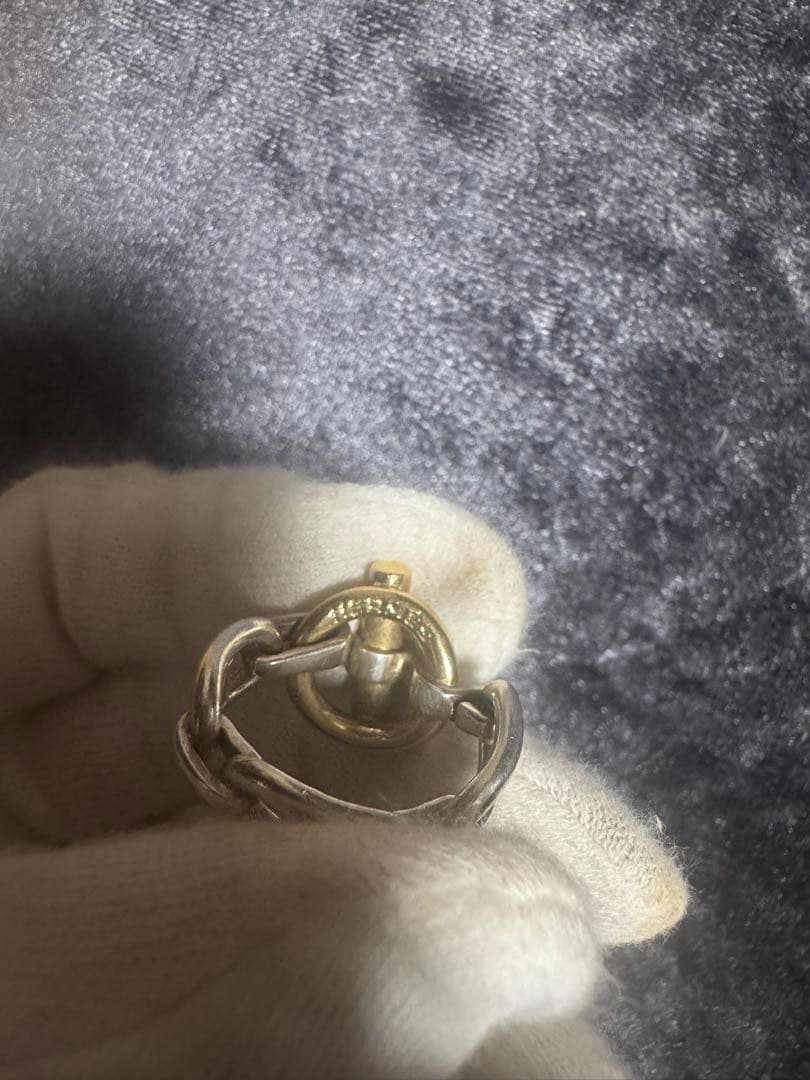 HERMES シェーヌダンクル　18Kコンビリング ヴィンテージ