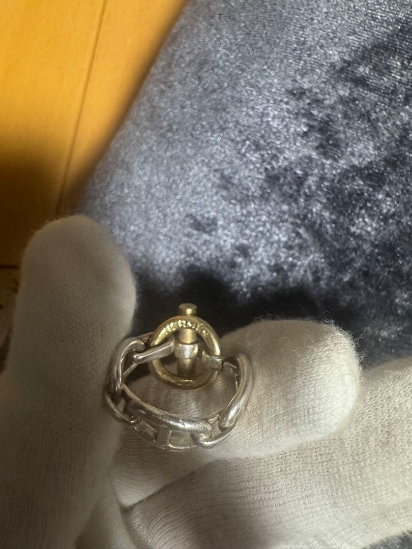 HERMES シェーヌダンクル　18Kコンビリング ヴィンテージ