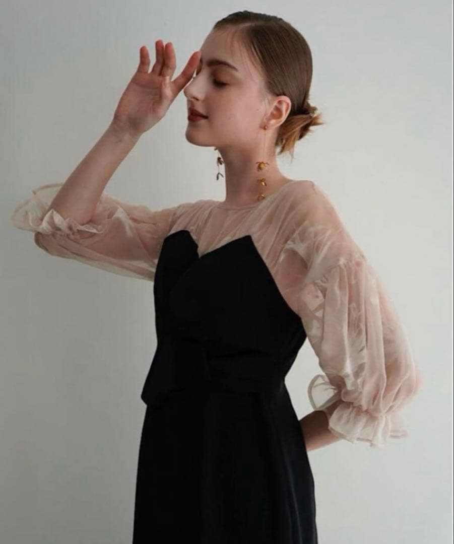 acka sheer puff dress サイズ2 - メルカリ