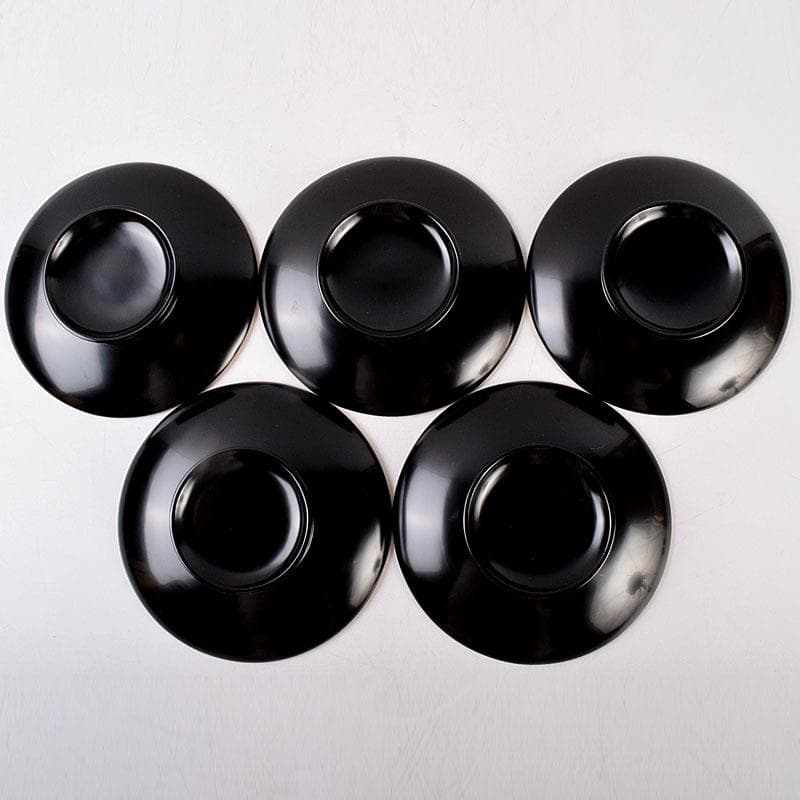 和食器　輪島塗　高崎秋峰作　高台寺蒔絵　五聖絵替　銘々皿　五客　共箱　C8533