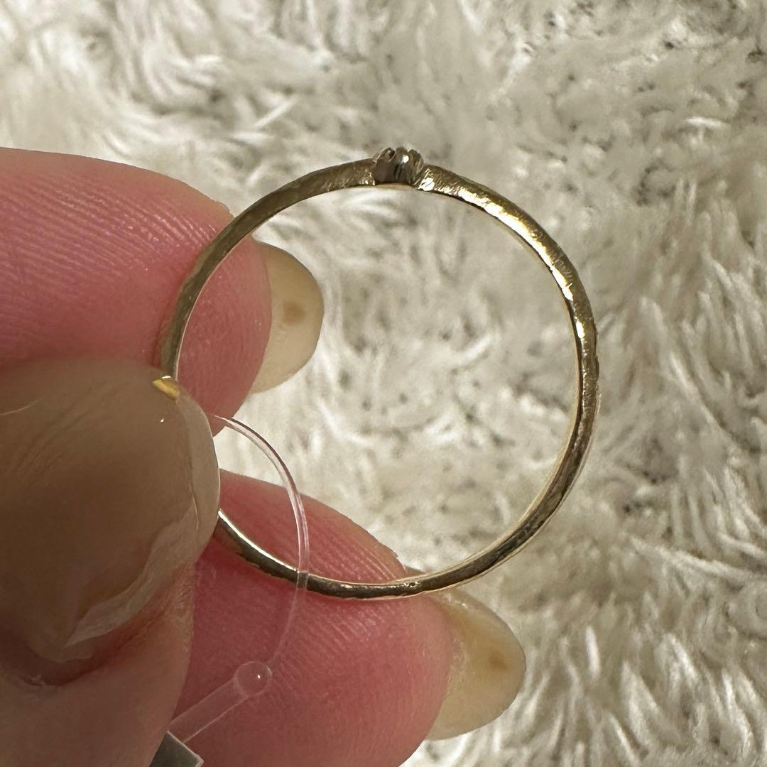 K10金ゴールドリング アネモネ　anemone アメジスト