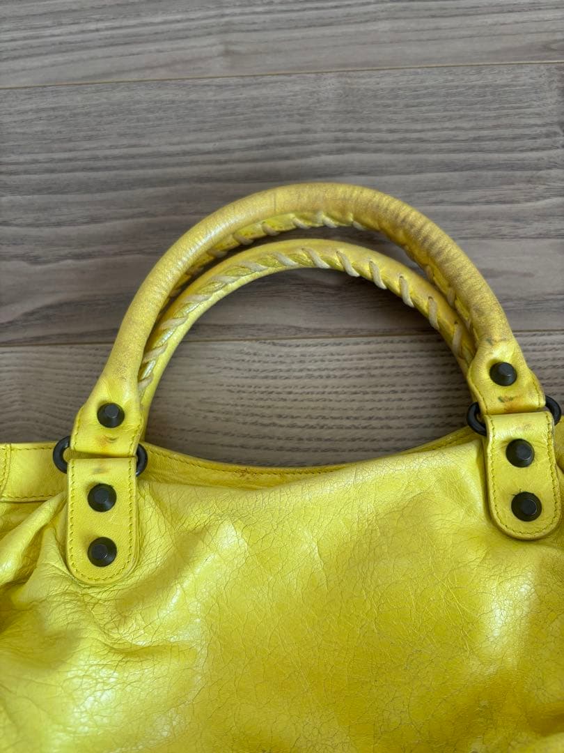 【汚れあり】　BALENCIAGAシティ　イエロー