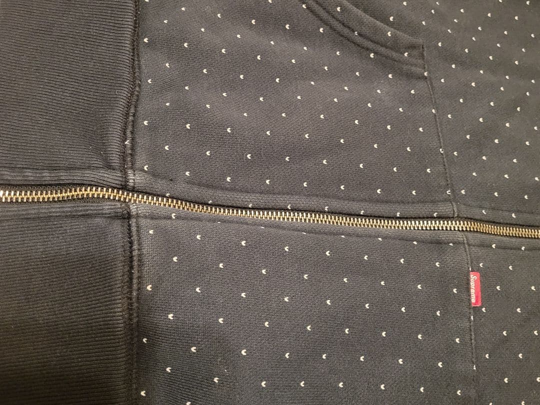 Supreme 難アリ ハートドット柄 ジップアップパーカー