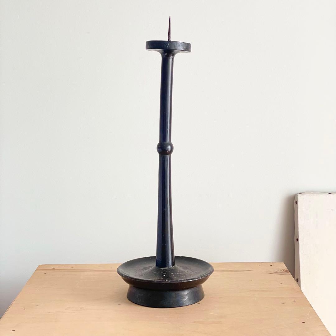 燭台 古道具 骨董 アンティーク 和ろうそく 木製 キャンドルホルダー スタンド