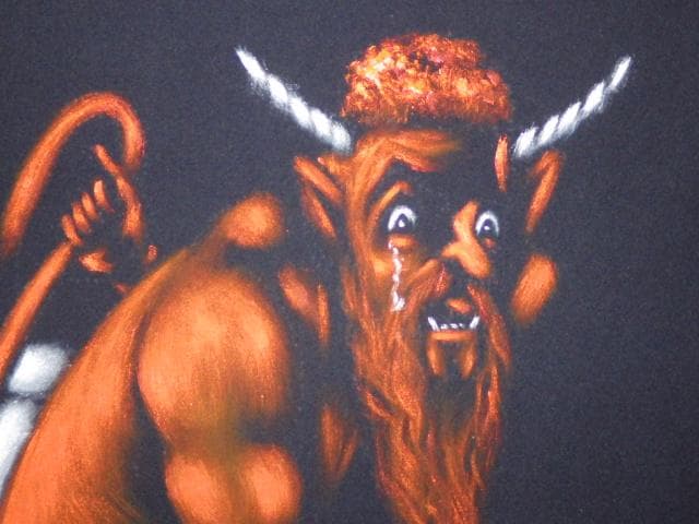 デビル★トイレ★タバコ★喫煙★メキシコ★絵画★アート★壁掛け★悪魔★ビンテージ