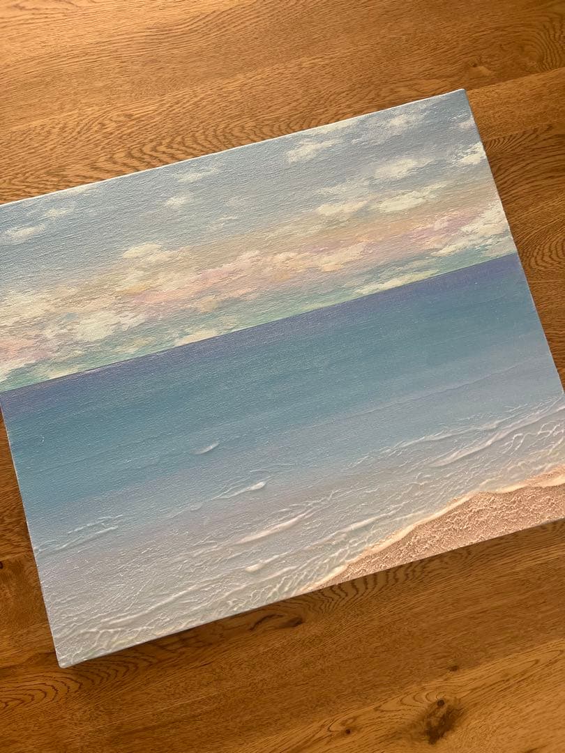 海の風景 テクスチャーアート 海の絵 海 海アート 癒し 風景　原画