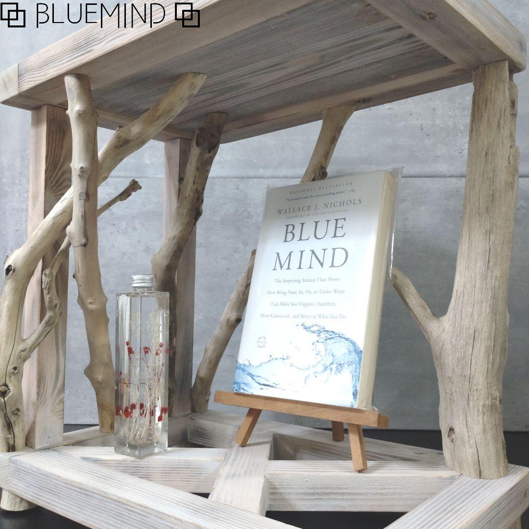 No.1201 ブルーアクリルの流木テーブル 流木インテリア