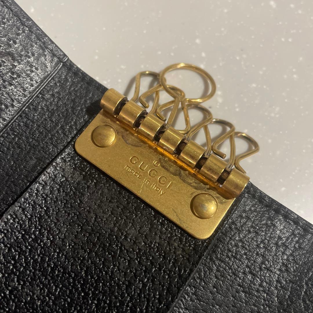 グッチ 6連 キーケース アニマリエ ビー 女王蜂 ハチ 蜂 レザー グッチ