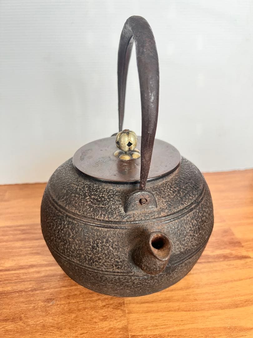 鉄瓶 龍文堂造 高さ25cm 水漏れなし 骨董品 龍文堂造 鉄瓶