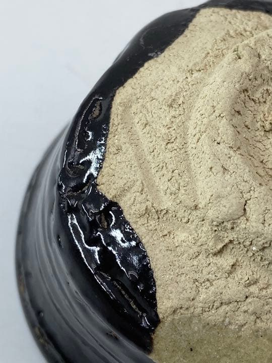 七代 加藤幸兵衛（裕英）】黒織部 酒杯 ぐい呑み 共箱 底部在銘 父