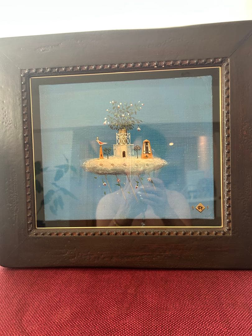 専用山本　明比古　【雲の音】　油彩　3号 印あり。