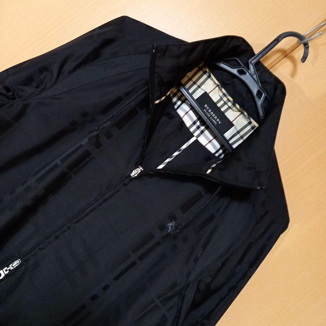 バーバリー ブラックレーベル ダブルジップ シャドーチェック ブルゾン