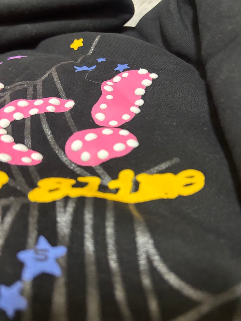 sp5der p＊nk ブラック パーカー