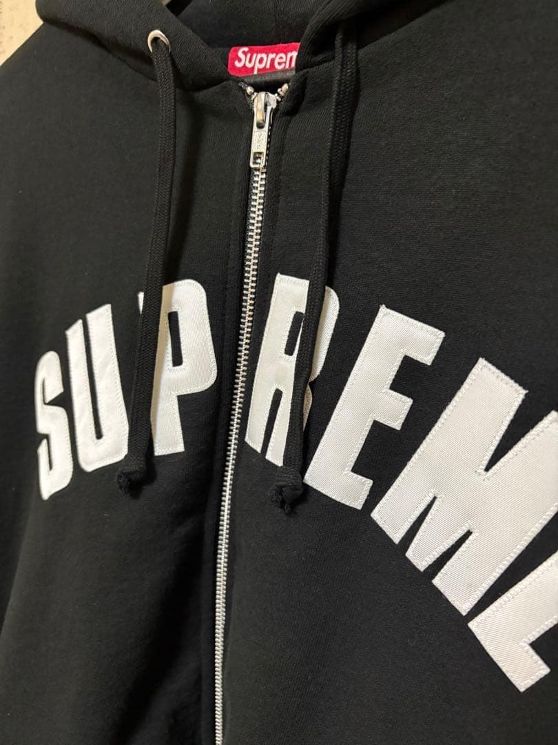 Supreme ブラック フルジップパーカー