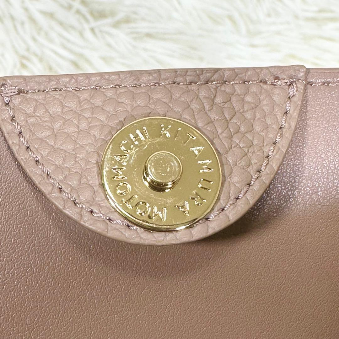 【美品】キタムラ2way トートバッグ シボ革 ベージュ ネット完売品