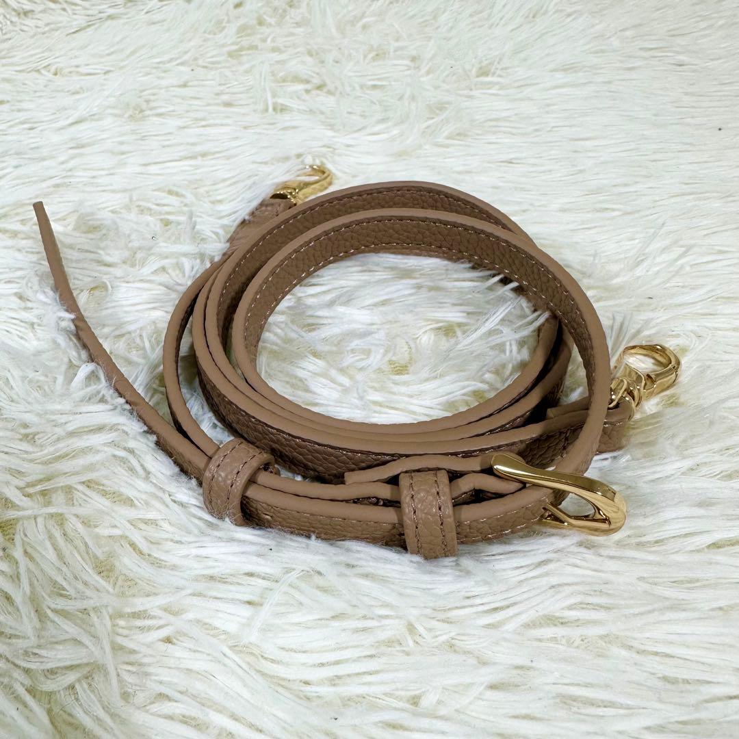 【美品】キタムラ2way トートバッグ シボ革 ベージュ ネット完売品