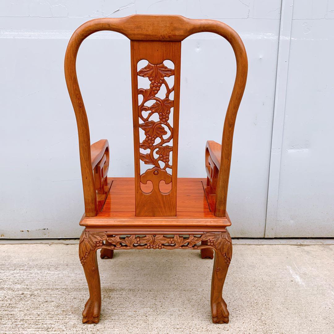 稀少品】中国家具 ダイニング アームチェア 唐木家具 李朝家具 花梨