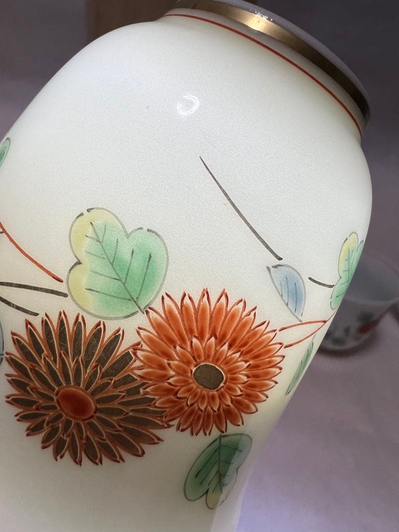 ぐい呑 菊文宮内庁用深川製菊小鳥 湯呑みセット径 7㎝×高