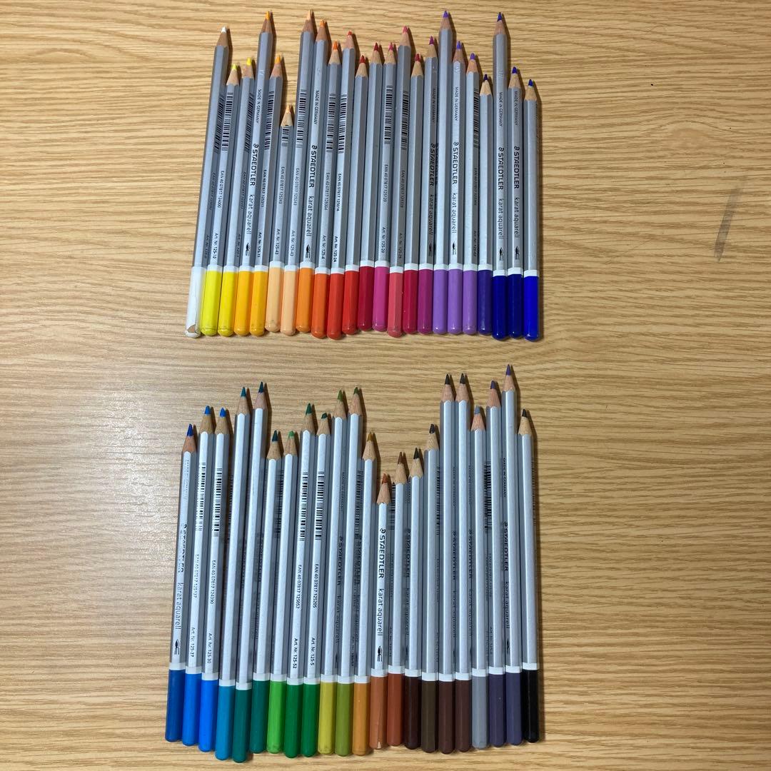 ステッドラーカラトアクェレル水彩色鉛筆60色＋α