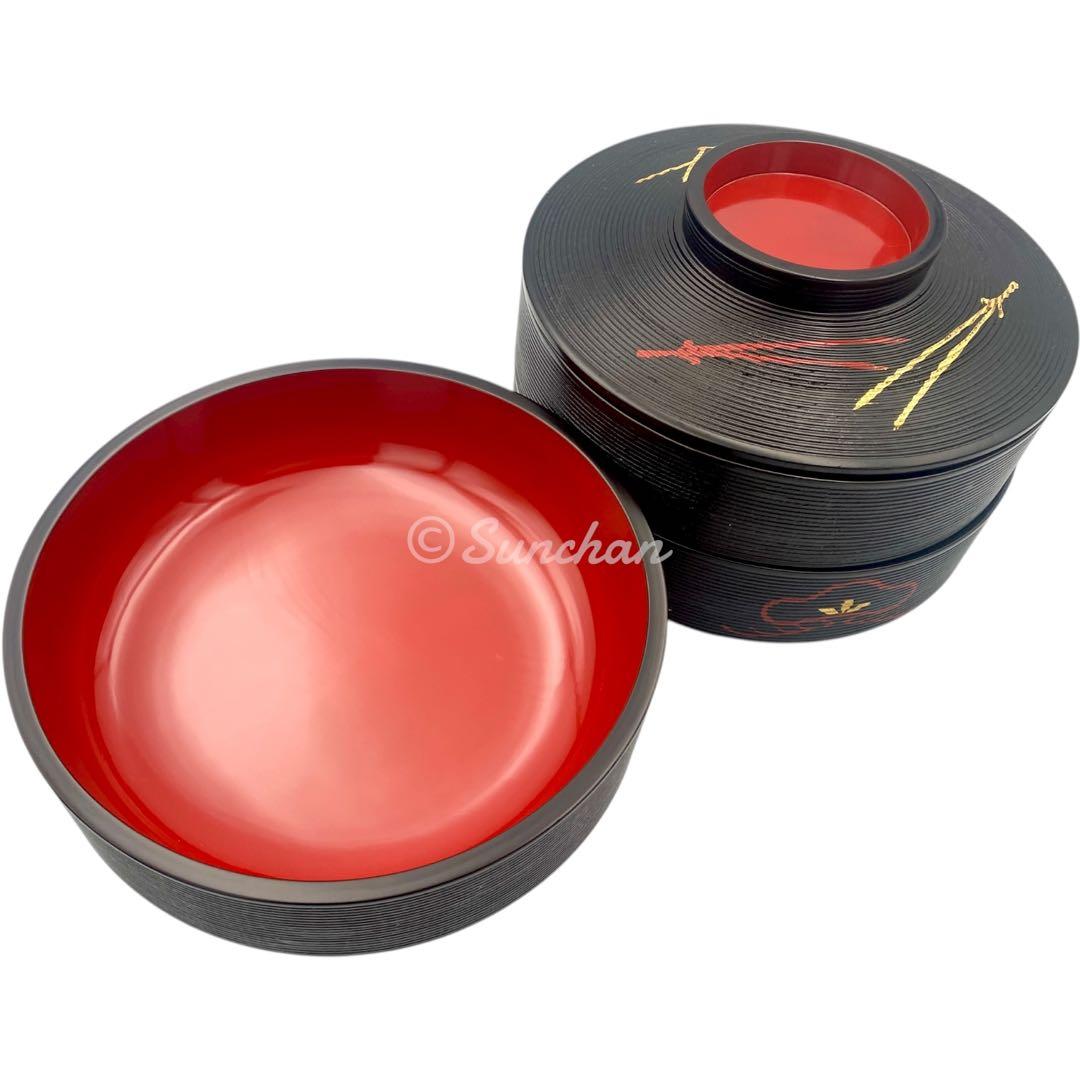 【美品】 平安象彦 松寿重 松下電器勤続二十周年記念品 御重箱 漆器 京漆匠