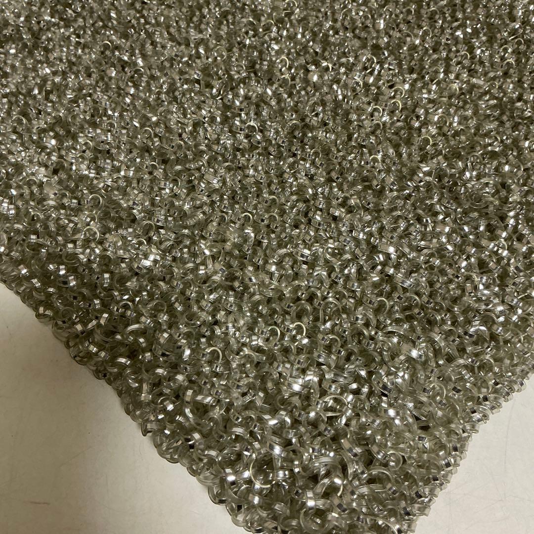 アンテプリマ　ワイヤーバッグ　シルバー メタル編み込みハンドバッグ