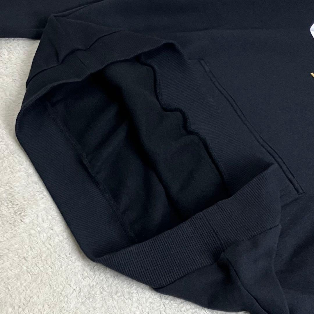 【新品タグ付】カルバンクライン　パーカー　フロントロゴ　裏起毛　L ブラック