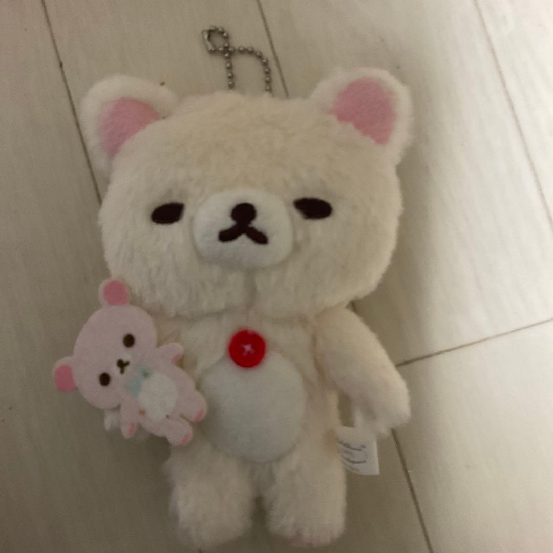 コリラックマSan-X白いふわふわ素材白いクマの子肉球刺繍コリゴグふんわり天使
