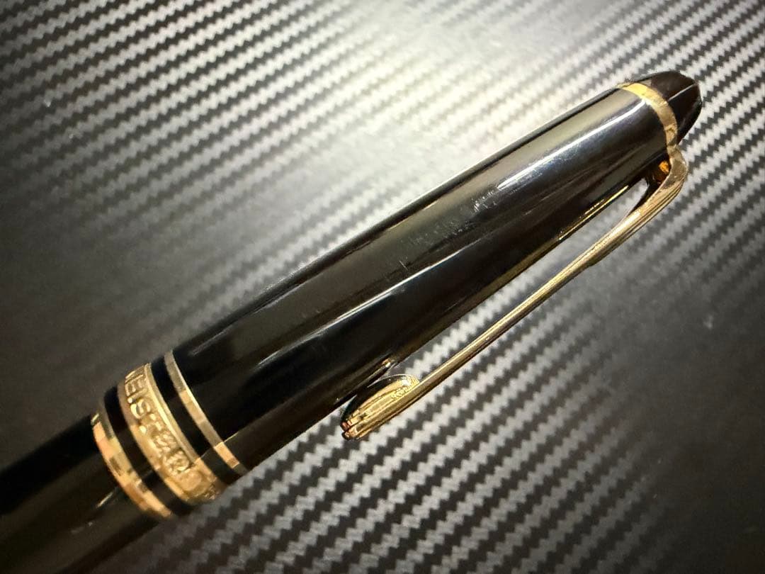 極美品 モンブラン マイスターシュテュック 144 万年筆 ブラック 全金 F