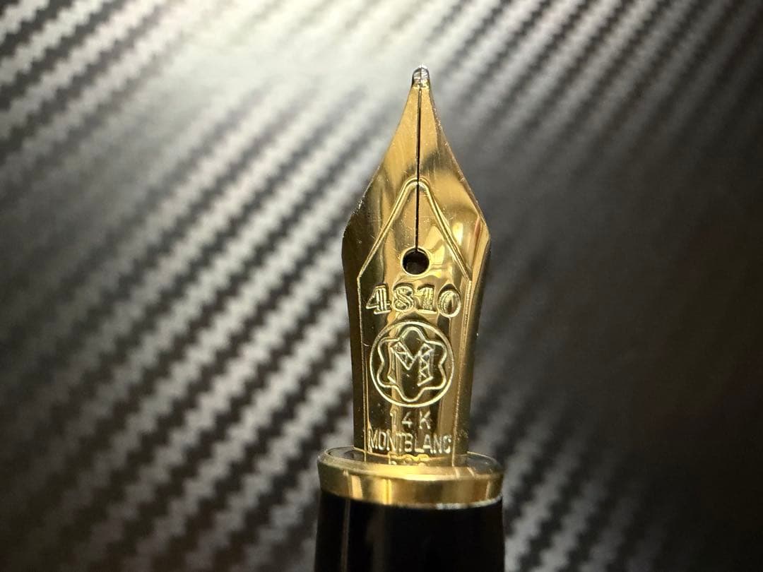 極美品 モンブラン マイスターシュテュック 144 万年筆 ブラック 全金 F