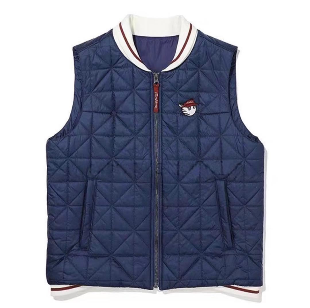M マルボンゴルフ MALBON GOLF ウエア ダウンベスト　紺