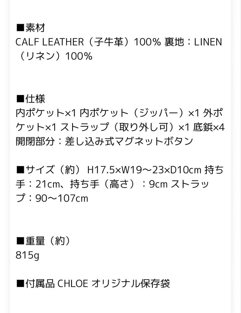 ＊美品＊クロエ Chloe テス ミニデイバッグ ショルダーバッグ