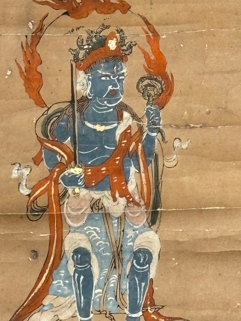 十二天（風天・地天・水天・月天・羅刹天・毘沙門天）」彩色木