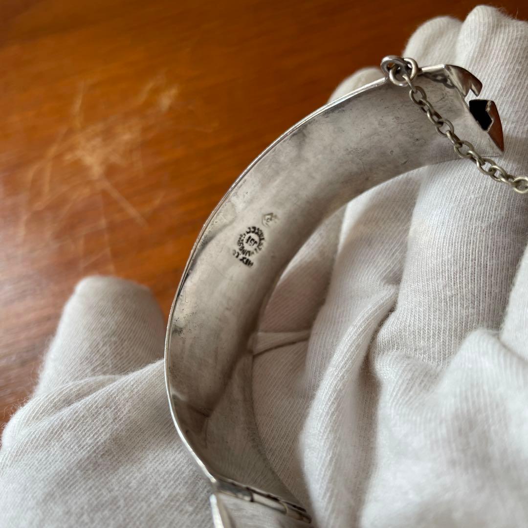 ヴィンテージ JSF Taxco メキシコ スターリング シルバー バングル