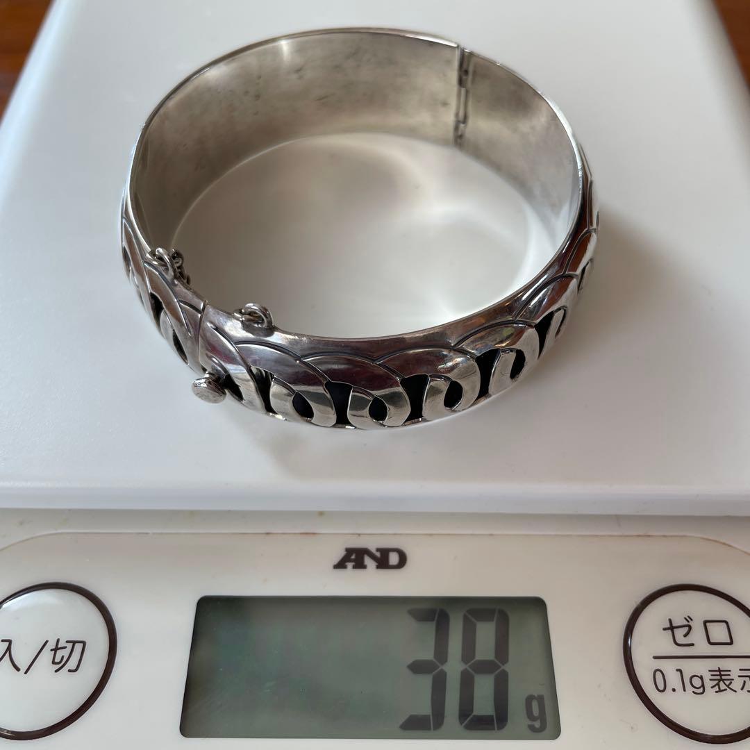 ヴィンテージ JSF Taxco メキシコ スターリング シルバー バングル