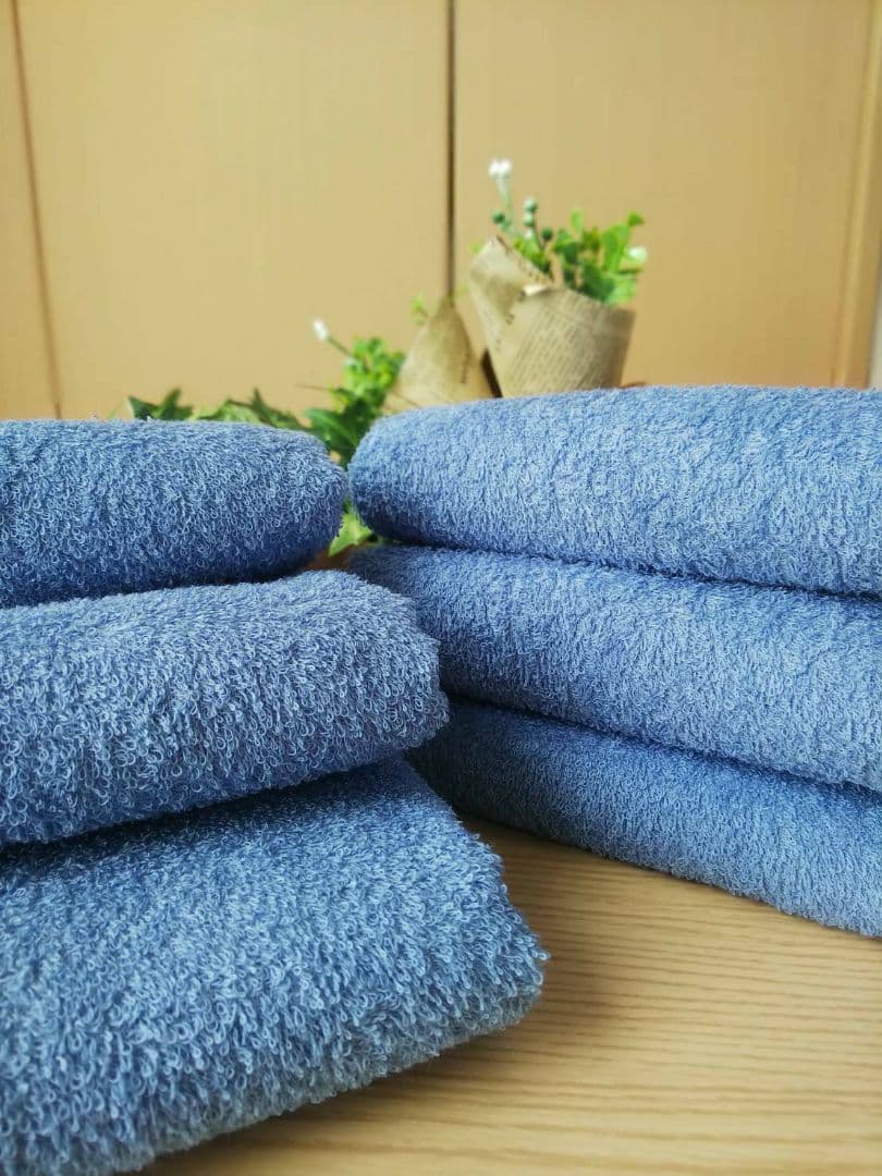 泉州タオル 高級綿糸サルビアブルーフェイスタオルセット20枚 タオル