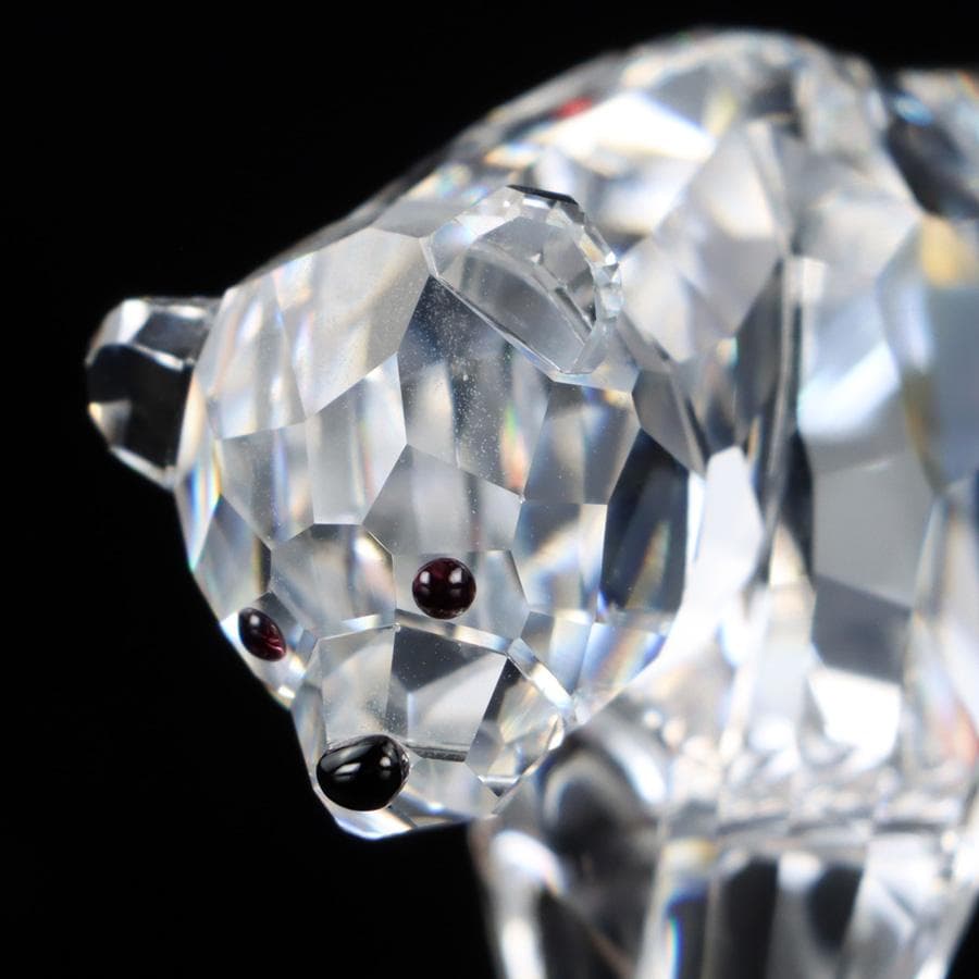 Y2435-9 スワロフスキー クリスタル マザーベア オブジェ - メルカリ