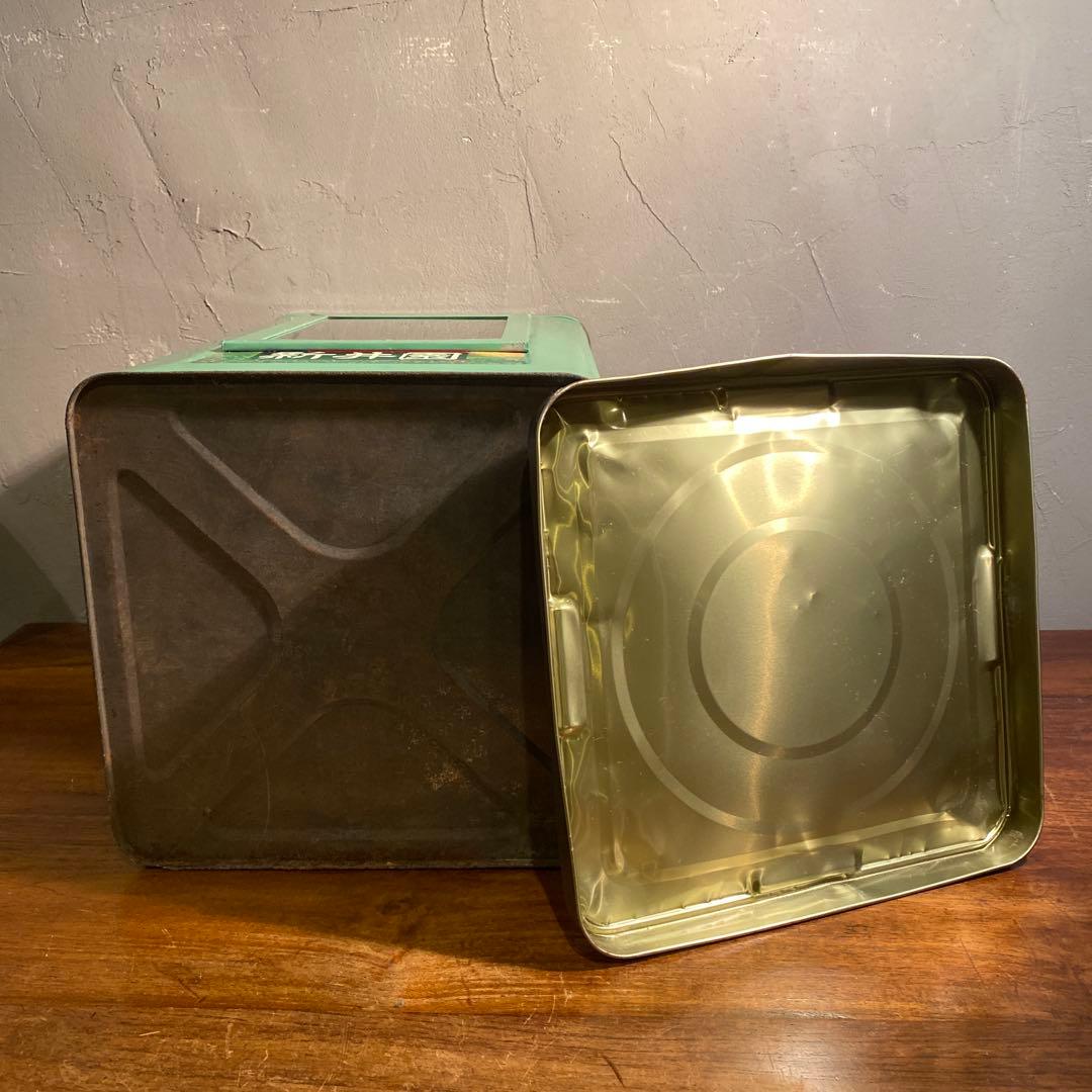 ストア 昭和レトロ 高級銘茶新井園 茶箱 缶 古道具 骨董品 稀少 ショー