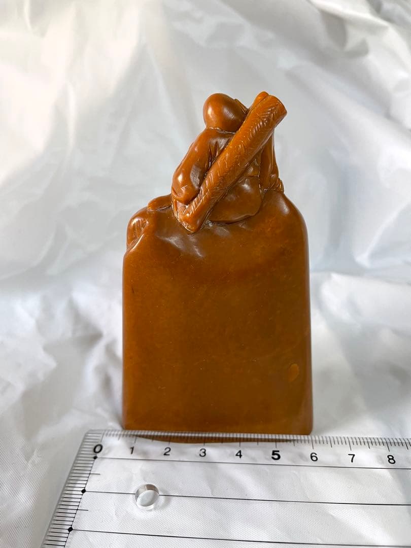 印材石材寿山石文房四宝中国天然石人物黄石老人遊印関防印寿山